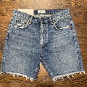 NWT AGOLDE RUMI MID LENGTH SHORT IN PRECISION